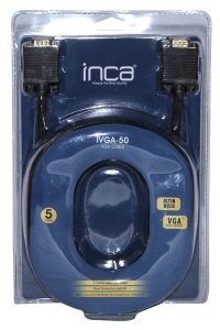 Inca Ivga-50 5mt Vga Kablo Altin Uçlu Blister KALİTELİ VGA KABLO